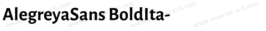 AlegreyaSans BoldIta字体转换